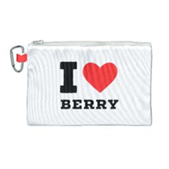 I Love Berry Canvas Cosmetic Bag (large)
