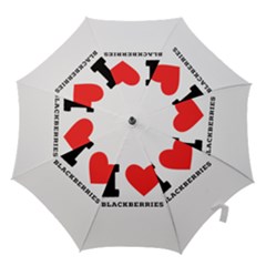 I Love Blackberries  Hook Handle Umbrellas (large) by ilovewhateva