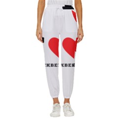 I Love Blackberries  Women s Cropped Drawstring Pants by ilovewhateva