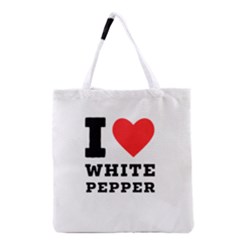 I Love White Pepper Grocery Tote Bag by ilovewhateva