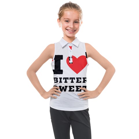 I Love Bitter Sweet Kids  Sleeveless Polo Tee by ilovewhateva