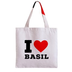 I Love Basil Zipper Grocery Tote Bag by ilovewhateva