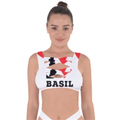 I Love Basil Bandaged Up Bikini Top