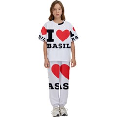 I Love Basil Kids  Tee And Pants Sports Set by ilovewhateva