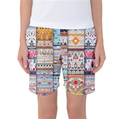 Pattern Texture Multi Colored Variation Women s Basketball Shorts by danenraven
