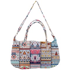 Pattern Texture Multi Colored Variation Removable Strap Handbag