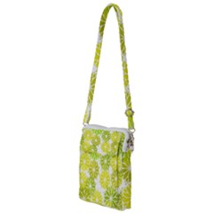 Flowers Green Texture With Pattern Leaves Shape Seamless Multi Function Travel Bag