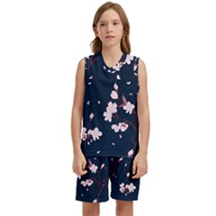 Flowers Texture Textured Pattern Kids  Basketball Mesh Set by danenraven