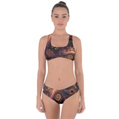 Paisley Abstract Fabric Pattern Floral Art Design Flower Criss Cross Bikini Set by danenraven