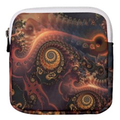 Paisley Abstract Fabric Pattern Floral Art Design Flower Mini Square Pouch by danenraven