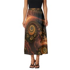 Paisley Abstract Fabric Pattern Floral Art Design Flower Classic Midi Chiffon Skirt by danenraven