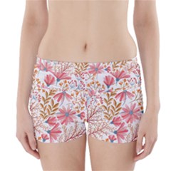 Flowers Pattern Seamless Floral Floral Pattern Boyleg Bikini Wrap Bottoms