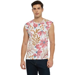 Flowers Pattern Seamless Floral Floral Pattern Men s Raglan Cap Sleeve Tee