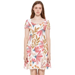 Flowers Pattern Seamless Floral Floral Pattern Inside Out Cap Sleeve Dress