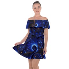 Abstract Design Art Pattern Wallpaper Shape Decoration Off Shoulder Velour Dress by danenraven