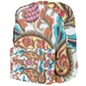 Flowers Pattern Texture White Background Paisley Giant Full Print Backpack View4