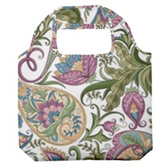 Flowers Pattern Texture White Background Design Floral Premium Foldable Grocery Recycle Bag by danenraven