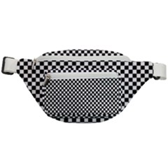 Black And White Checkerboard Background Board Checker Fanny Pack by Cowasu