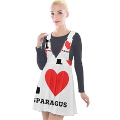 I Love Asparagus  Plunge Pinafore Velour Dress by ilovewhateva
