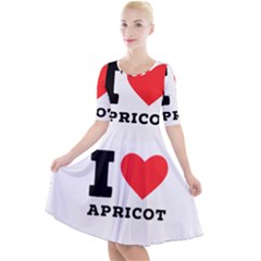 I Love Apricot  Quarter Sleeve A-line Dress by ilovewhateva