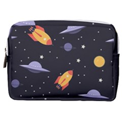 Cosmos Rockets Spaceships Ufos Make Up Pouch (medium)