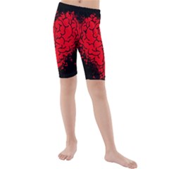 Heart Brain Mind Psychology Doubt Kids  Mid Length Swim Shorts by Cowasu