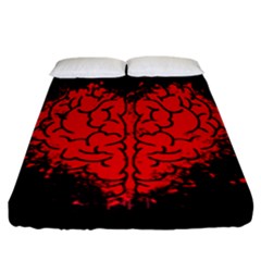Heart Brain Mind Psychology Doubt Fitted Sheet (california King Size) by Cowasu