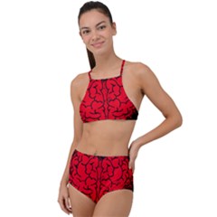 Heart Brain Mind Psychology Doubt High Waist Tankini Set