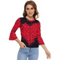 Heart Brain Mind Psychology Doubt Bell Sleeve Top