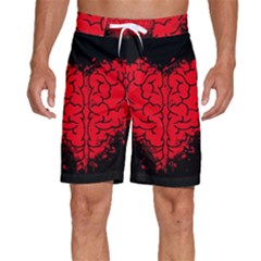 Heart Brain Mind Psychology Doubt Men s Beach Shorts