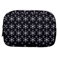 Snowflakes Background Pattern Make Up Pouch (small) by Cowasu