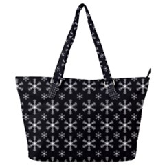 Snowflakes Background Pattern Full Print Shoulder Bag