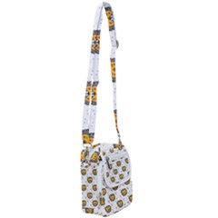 Lion Heads Pattern Design Doodle Shoulder Strap Belt Bag by Cowasu