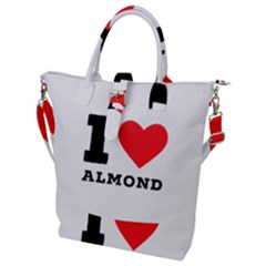 I Love Almond  Buckle Top Tote Bag by ilovewhateva