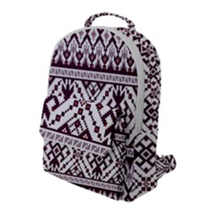 Illustration Ukrainian Folk Seamless Pattern Ornament Flap Pocket Backpack (large)