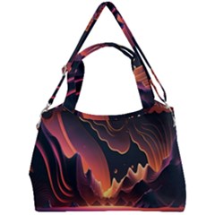 Fire Flame Burn Hot Heat Light Burning Orange Double Compartment Shoulder Bag by Cowasu