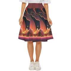Fire Flame Burn Hot Heat Light Burning Orange Classic Short Skirt by Cowasu