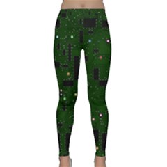 Circuit Board Conductor Tracks Classic Yoga Leggings by Cowasu