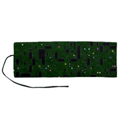 Circuit Board Conductor Tracks Roll Up Canvas Pencil Holder (m)