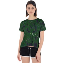 Circuit Board Conductor Tracks Open Back Sport Tee by Cowasu