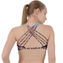 New York Skyline Manhattan City Criss Cross Racerback Sports Bra View2