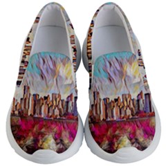 New York Skyline Manhattan City Kids Lightweight Slip Ons by Cowasu