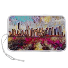 New York Skyline Manhattan City Pen Storage Case (l) by Cowasu