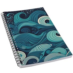 Waves Ocean Sea Abstract Whimsical Abstract Art 5 5  X 8 5  Notebook