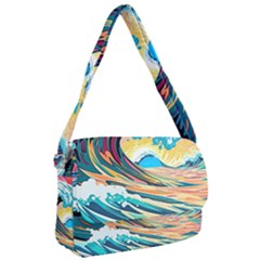 Ai Generated Waves Ocean Sea Tsunami Nautical Blue Sea (2) Courier Bag