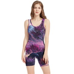 Landscape Landscape Painting Purple Purple Trees Women s Wrestling Singlet by Cowasu