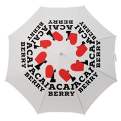 I love acai berry Straight Umbrellas