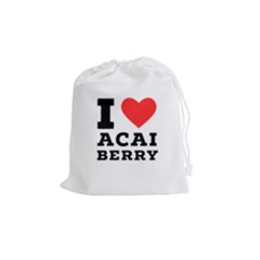 I love acai berry Drawstring Pouch (Medium)