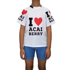 I love acai berry Kids  Short Sleeve Swimwear