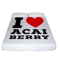 I love acai berry Fitted Sheet (Queen Size)